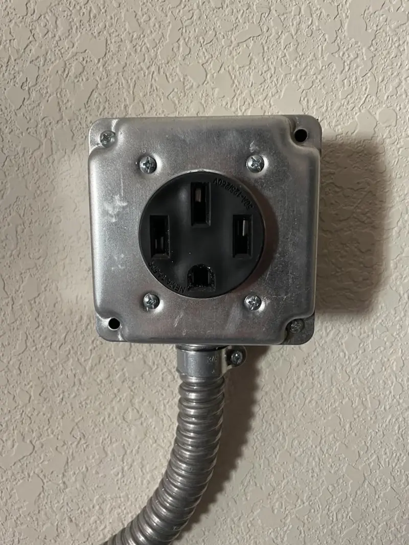 NEMA 14-50 outlet installed for Electrical Panel Upgrade in Georges