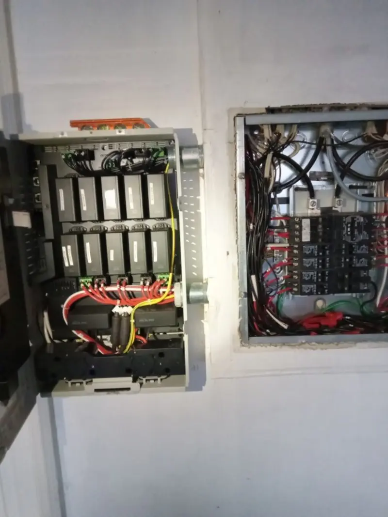Electrical panel upgrade completed for Security Camera Wiring in Georges